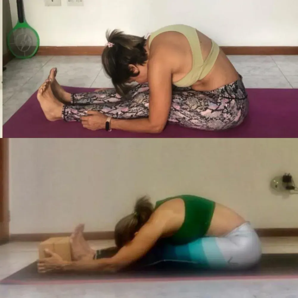 Progreso de una alumna: antes y después