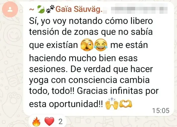 Testimonio de una alumna